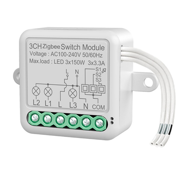 Реле 3-х канальное 3CH WI-FI SWITCH MODULE УМНЫЙ-ДОМ max3150W max33.3A IP20 SPF10518