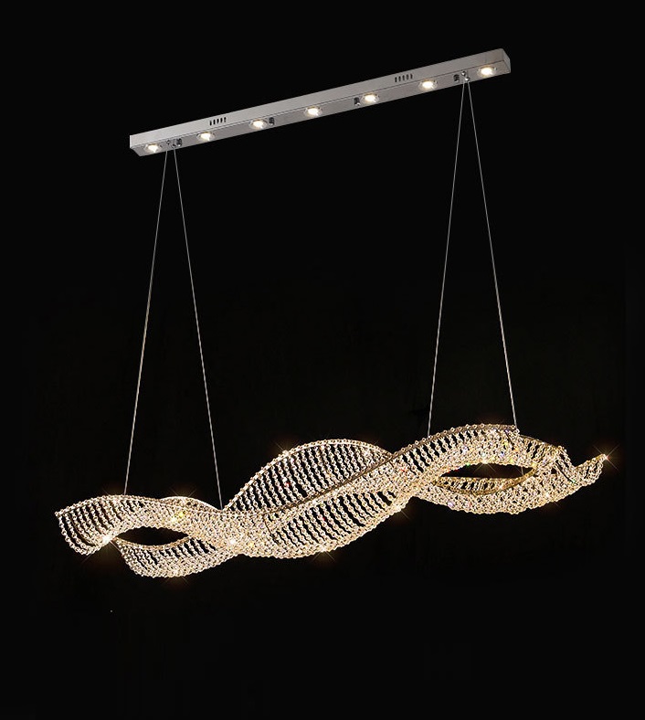 Светильник подвесной светодиодный ElegantLight DZN-11178 ЗОЛОТО ` D1200*380/H2000/2/LED/50W/3000-650