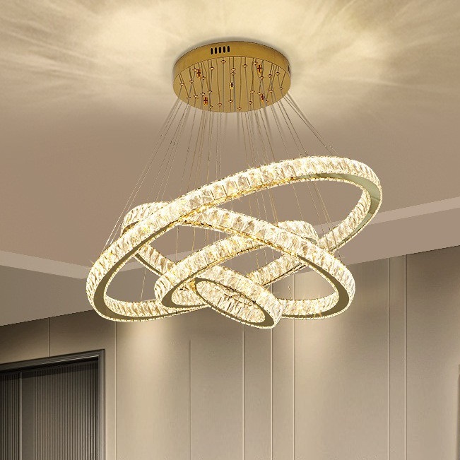 Светильник подвесной SPF-8694 GOLD/ЗОЛОТО ` D800+600+400+200/H1200/4/LED/145W RIPPLE 22-12