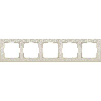 WERKEL Flock WL05-Frame-05-ivory /Рамка на 5 постов (слоновая кость) a030795 W0052303