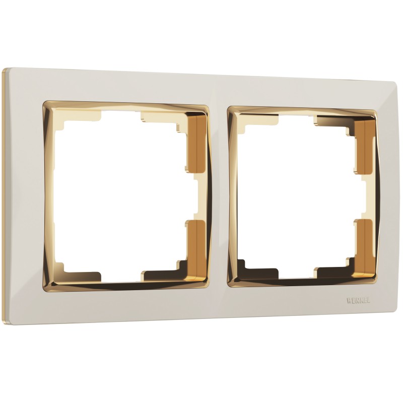 WERKEL Snabb WL03-Frame-02-ivory-GD/ Рамка на 2 поста (слоновая кость/золото) a035248 W0021932