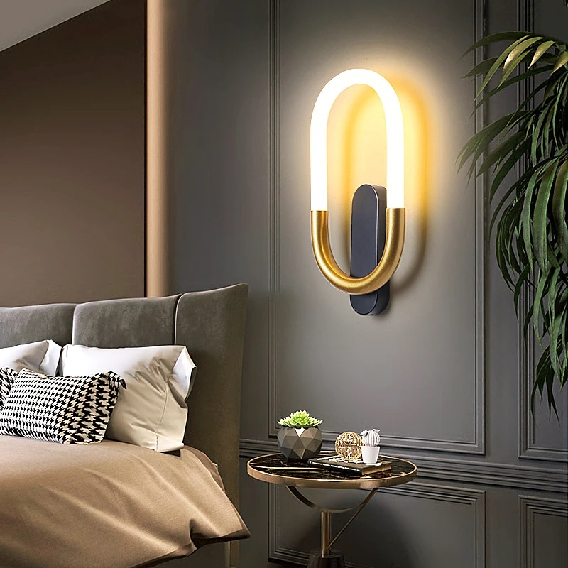 Светильник настенный ElegantLight DZN-11961 ЧЕРНЫЙ + ЗОЛОТО ` D300/H60/1/LED/12W/4500K