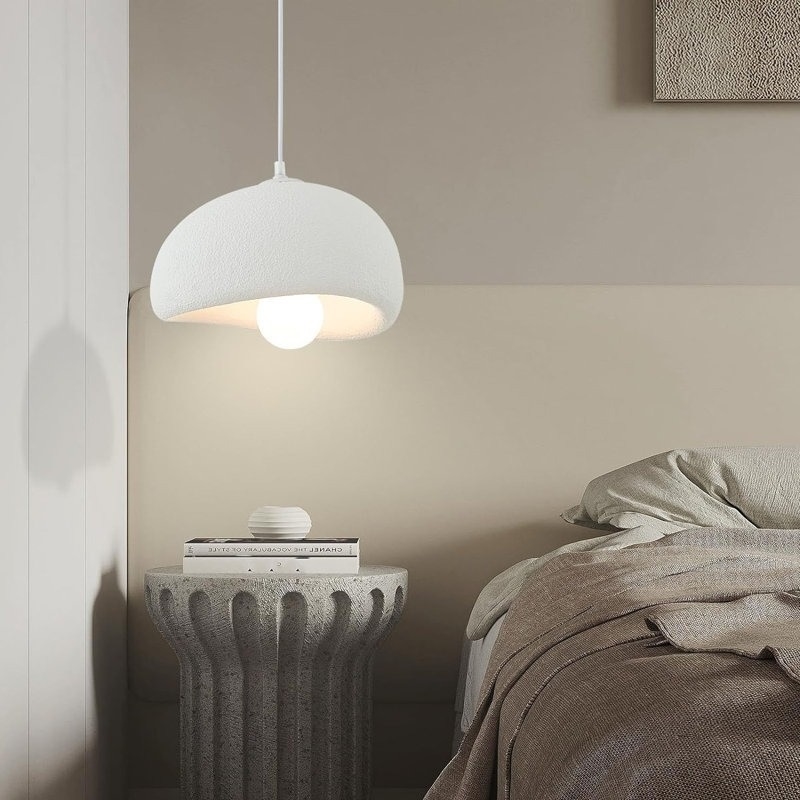 Светильник DZN-6111 БЕЛЫЙ ` D400*350/H1200/1/E27/60W белый шнур STONE 24-03 VST