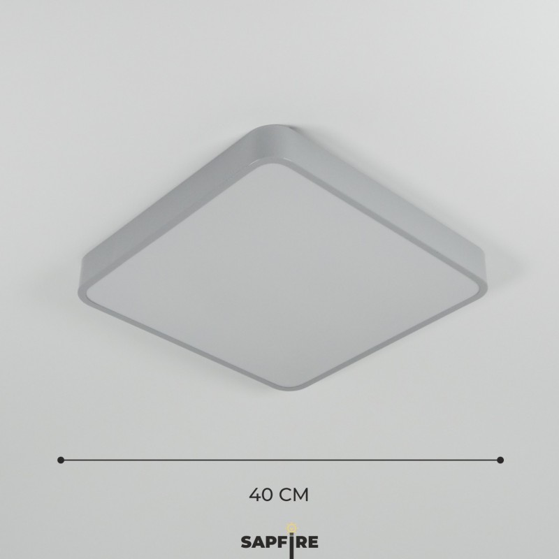 Светильник потолочный SAPFIR SPF-9511 СЕРЫЙ ` D400/H50/1/LED/40W 2.4G COSMOPOLITAN SPFD